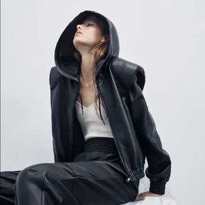 Zara shoulder pad coated jacket